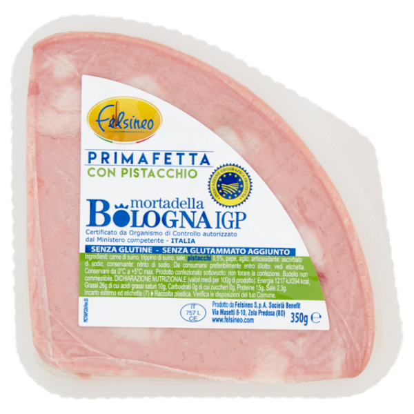 Felsineo Prima Fetta con Pistacchio mortadella Bologna IGP 350 g