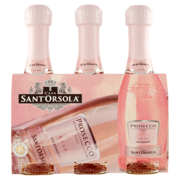 Casa Sant'Orsola Prosecco D.O.C. Rosé Millesimato 3 x 200 ML