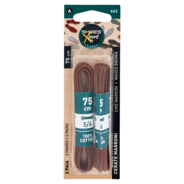 Shoes'Xpert Classic Cerate Marroni 75cm 5/6 2 Paia