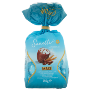Witor's Sonetti Maxi Ovetti Di Cioccolato Al Latte Con Cremoso Ripieno e Cereali Croccanti 250 g