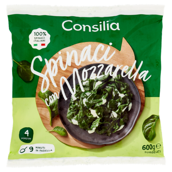 Consilia Spinaci con Mozzarella Surgelati 600 g