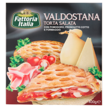 Fattoria Italia Valdostana Torta Salata Con Pomodoro, Prosciutto Cotto e Formaggio Surgelata 400 g