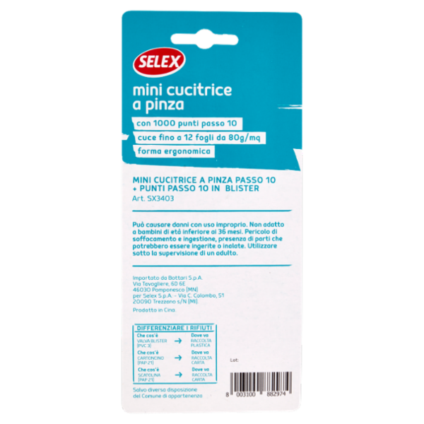 Selex Cucitrice Mini con 1000 Punti Tipo 10