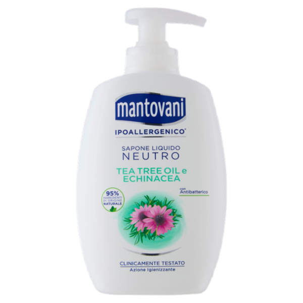 mantovani Sapone Liquido Neutro Tea Tree Oil e Echinacea 300 ml