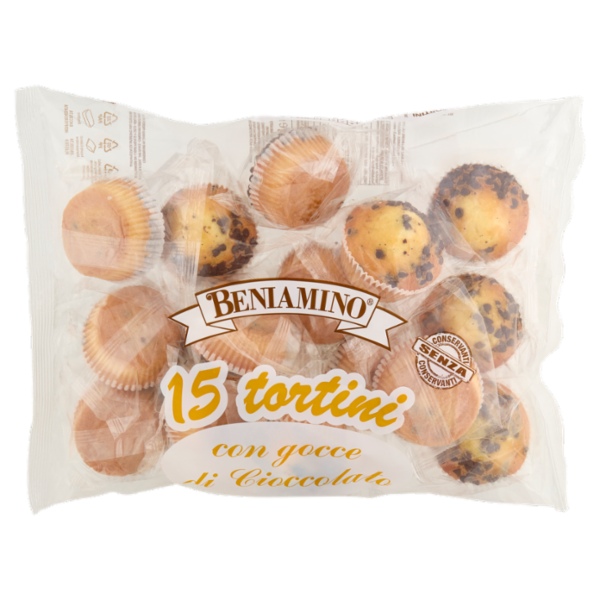Beniamino 15 tortini con gocce di Cioccolato 15 x 33,3 g