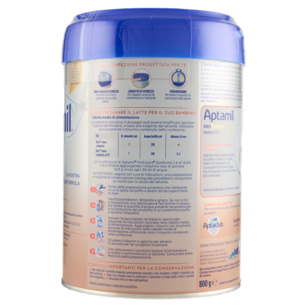 APTAMIL PROFUTURA2, Latte di Proseguimento in Polvere dal 6° mese compiuto, con Vitamine C&D, 800g