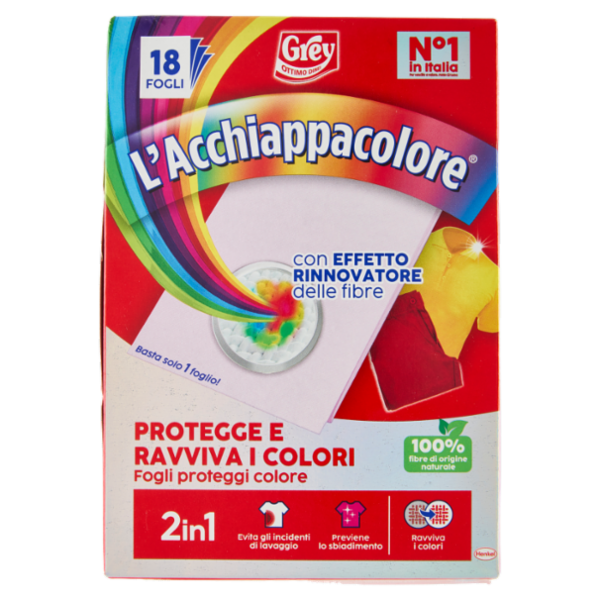 GREY l'Acchiappacolore Protegge e Ravviva i Colori 18 Fogli