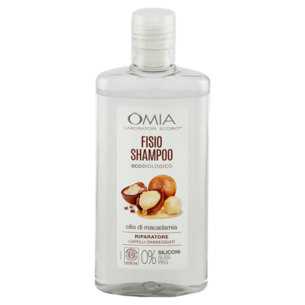 Omia Laboratori Ecobio Fisio Shampoo ecobiologico olio di macadamia Riparatore 200 ml