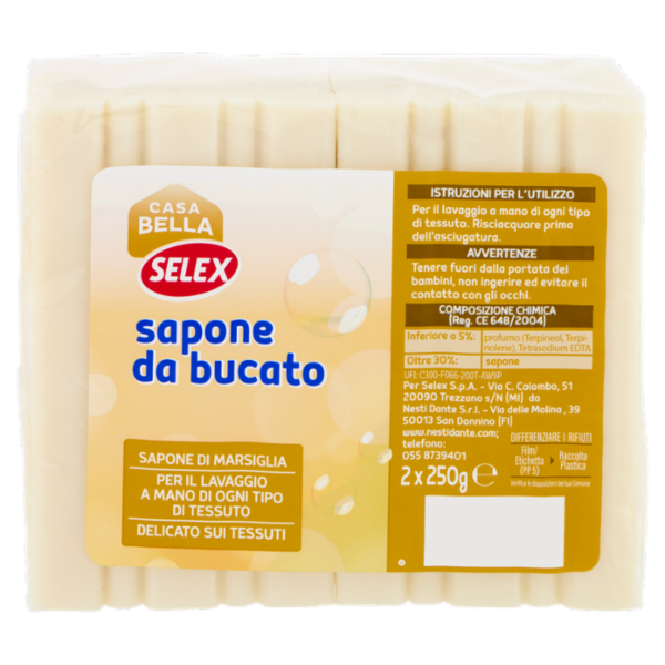 Selex Casa Bella Sapone da Bucato Marsiglia 2x250 g