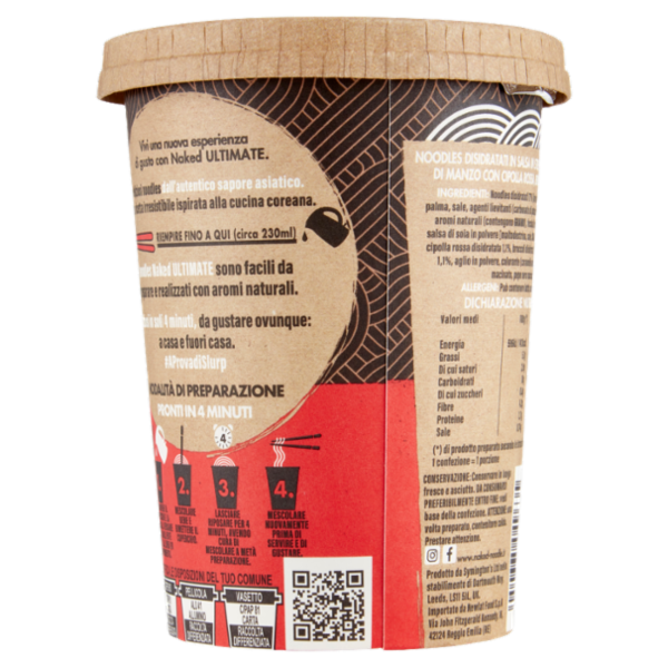 Naked Ultimate Noodles al Gusto Manzo 90 g