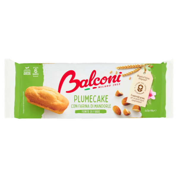 Balconi Plumecake con Farina di Mandorle 6 x 33 g
