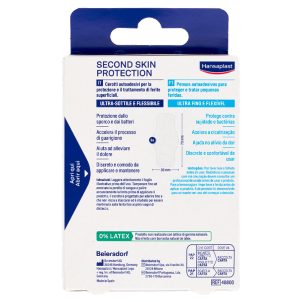 Hansaplast Expert+ Second Skin Protection 6 pz