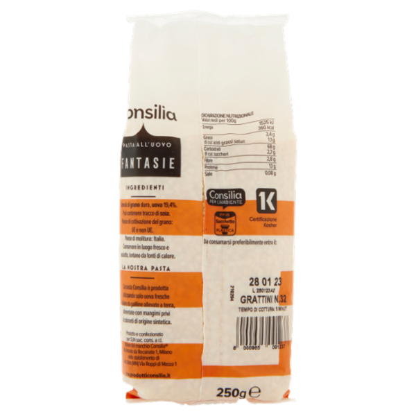 Consilia Pasta all'Uovo Grattini N.32 250 g
