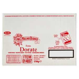 Mulino Bianco Fette Biscottate Dorate Bifette Monoporzione Cassa Food Service 100 Pz x 17g