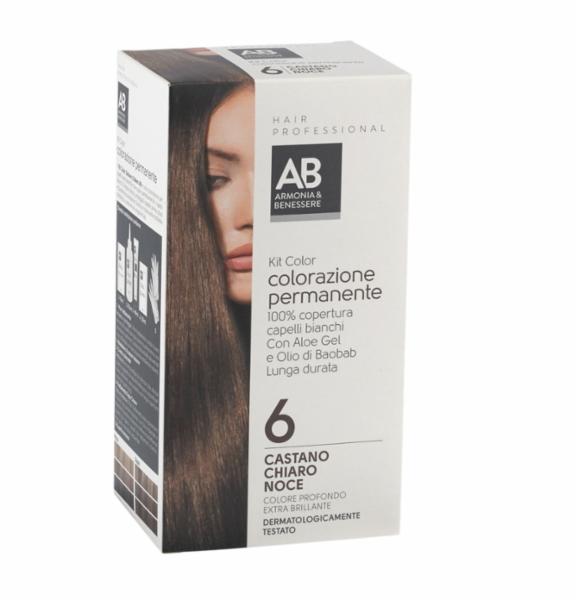 KIT COLORAZIONE CAPELLI N.6 CASTANO CHIARO ARMONI NIA&BENESSERE