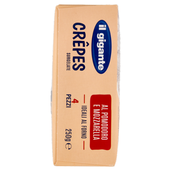 IL GIGANTE Crêpes Surgelate al Pomodoro e Mozzarella 4 Pezzi 250 g