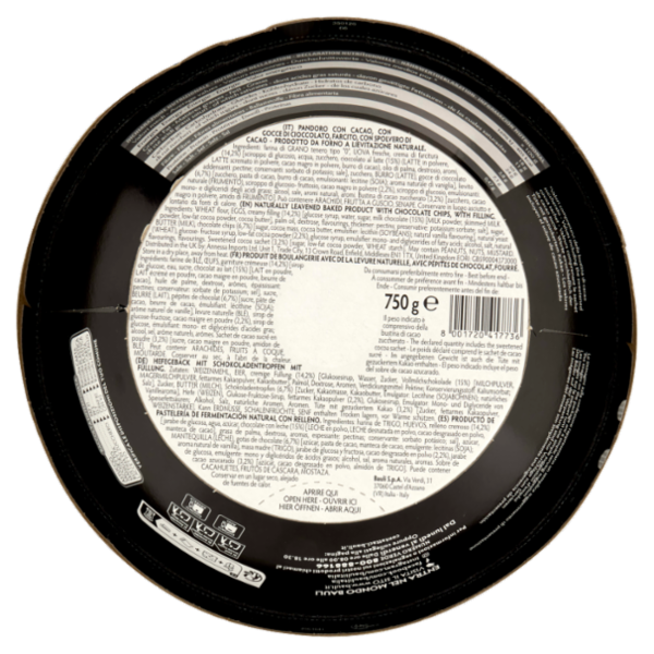 Bauli il Panmoro con gocce e crema al Cioccolato 750 g