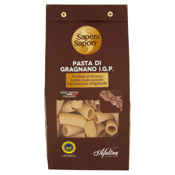 Selex Saper di Sapori Pasta di Semola di Gragnano I.G.P. Rigatoni Rigati 500 g