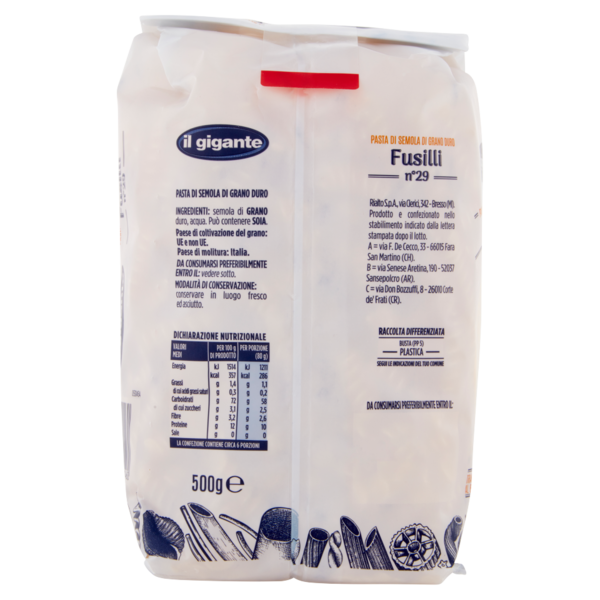 IL GIGANTE Fusilli n°29 500 g