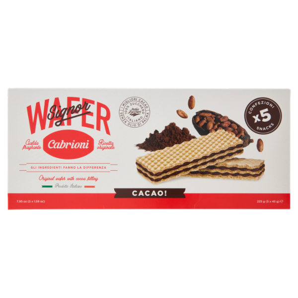 Cabrioni Signor Wafer Cacao! 5 x 45 g