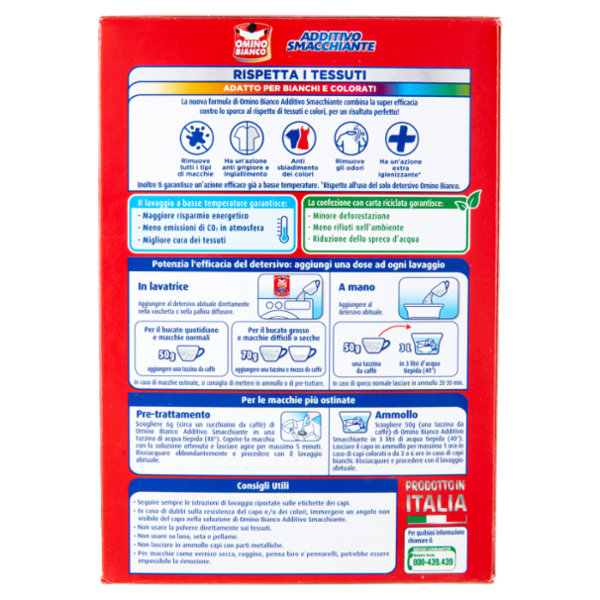 Omino Bianco Additivo Smacchiante Polvere 500 g