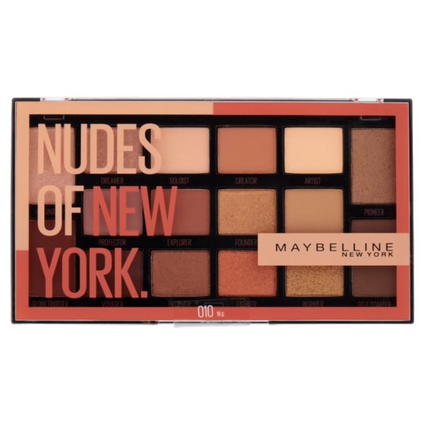 Maybelline New York Palette Ombretti Nudes of New York, Colori Ricchi e Cremosi per Ogni Incarnato