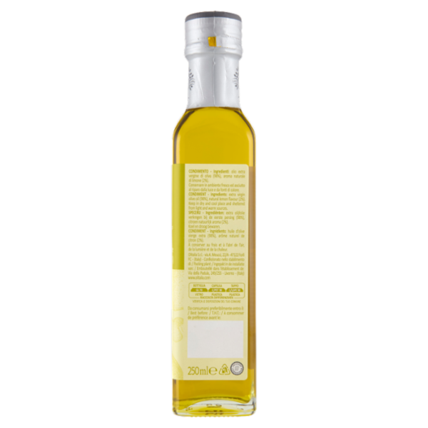 Olitalia Gourmet Condimento a Base di olio extra vergine di oliva (98%) limone 250 ml
