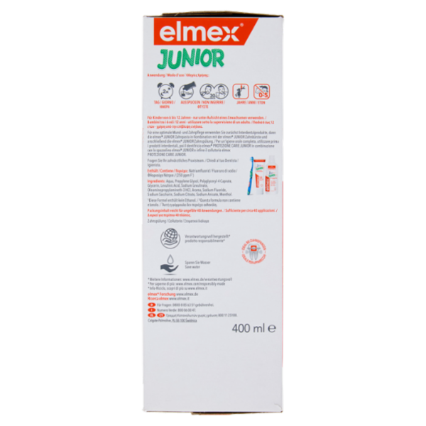 elmex collutorio Protezione Carie Junior 6-12 anni bambini 400 ml