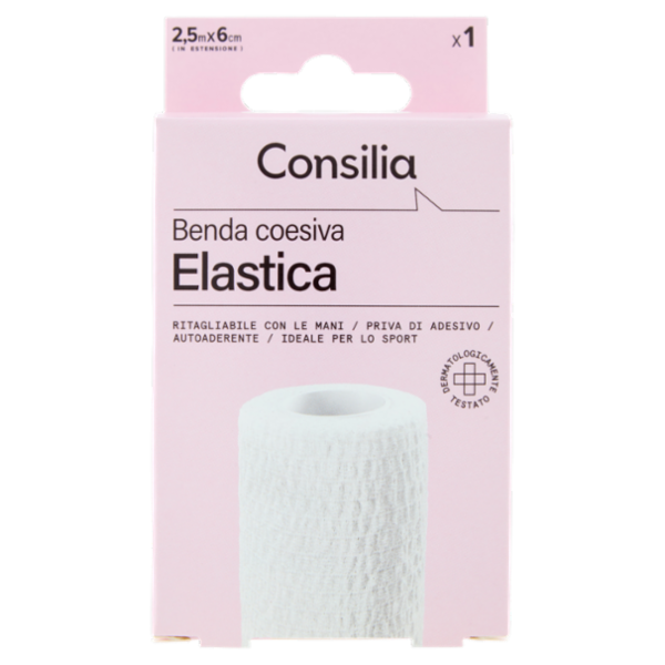 Consilia Benda Coesiva Elastica 2,5 m x 6 cm in Estensione