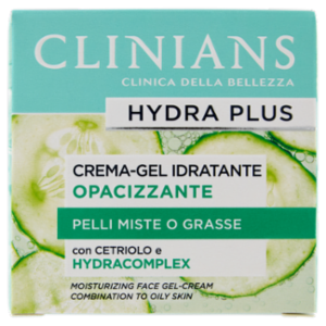 Clinians Hydra Plus Crema Gel Idratante Opacizzante Pelli Miste o Grasse 50 ML