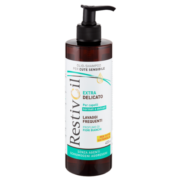 RestivOil Olio-Shampoo per Cute Sensibile Extra Delicato 400 ml