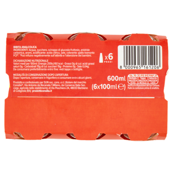 Consilia Aperitivo Analcolico Ginger 6x100 ml