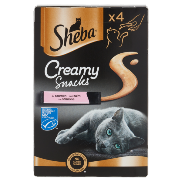 Sheba Creamy Snacks con salmone 4 x 12 g