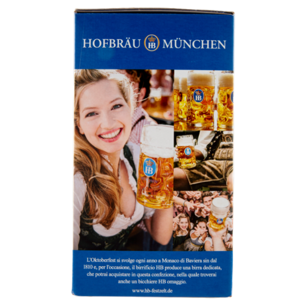 Hofbräu München Hofbräu Oktoberfestbier 3 x 0,5 l + 1 bicchiere Hofbräu da cl. 50