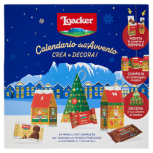 Loacker Calendario Dell'avvento Fai Da Te Wafer e Cioccolato Assortiti DIY 222g