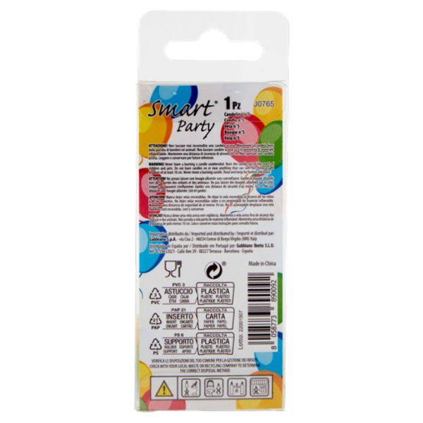 Smart Party Candelina Numerale 5 1 pz