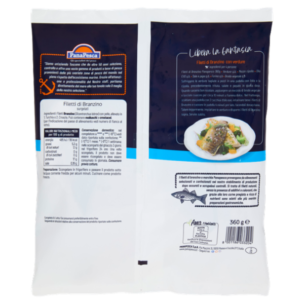 PanaPesca Filetti di Branzino surgelati 360 g