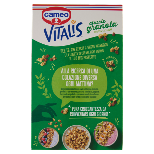 cameo Vitalis classic granola con Uva Sultanina 500 g