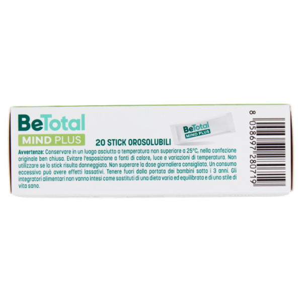 BeTotal Mind Plus Vitamina B Supporto per Stanchezza e Concentrazione Adulti e Bambini 6+ 20 Bst 50g