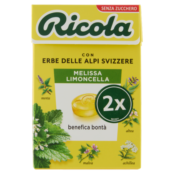 Ricola Melissa Limoncella Senza Zucchero 2 x 50 g