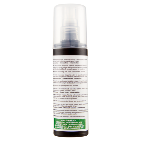 Eden Natural Comfort Nero Ravvivante Spray No Gas per Scarpe in Camoscio e Nabuk 100 ml