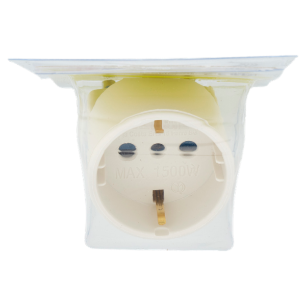 Selex Adattatore Semplice Spina 16A + 1 Presa Tedesca Bianco