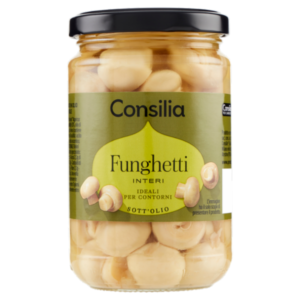 Consilia Funghetti Interi in Olio di Semi di Girasole 285 g