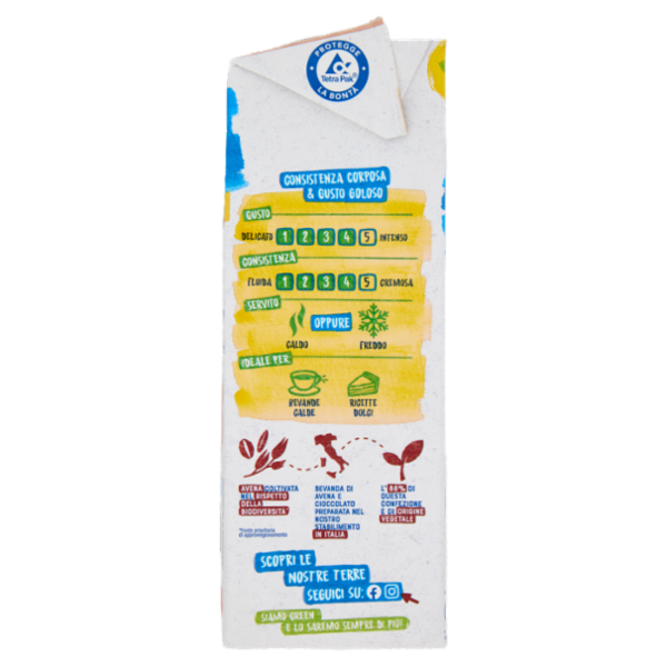 BJORG Avena e Cacao Bevanda Vegetale Biologica, Senza Zuccheri Aggiunti, Prodotto in Italia, 1L