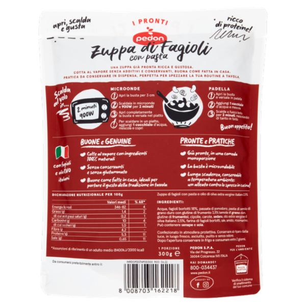 pedon I Pronti Zuppa di Fagioli 300 g