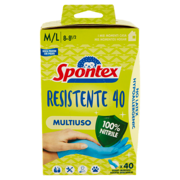 Spontex Guanti Usa&Getta Resistente 40 tg M/L