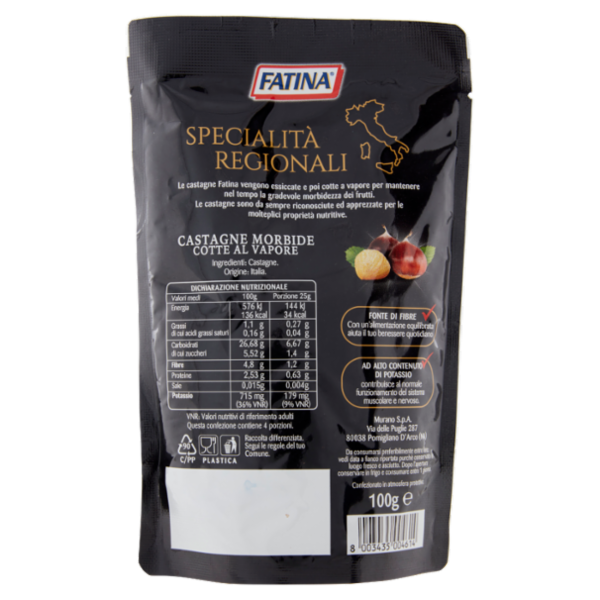 Fatina Specialità Regionali Castagne Italiane 100 g