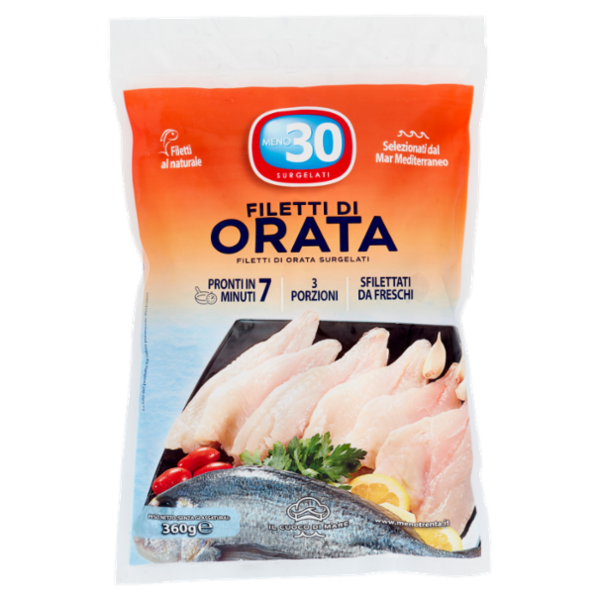 Meno 30 il Cuoco di Mare Filetti di Orata Surgelati 360 g