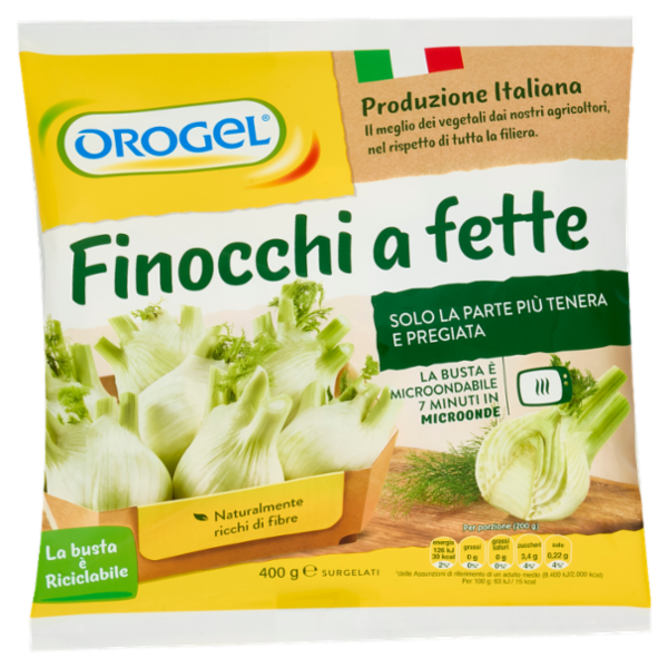 Orogel Finocchi e fette Surgelati 400 g