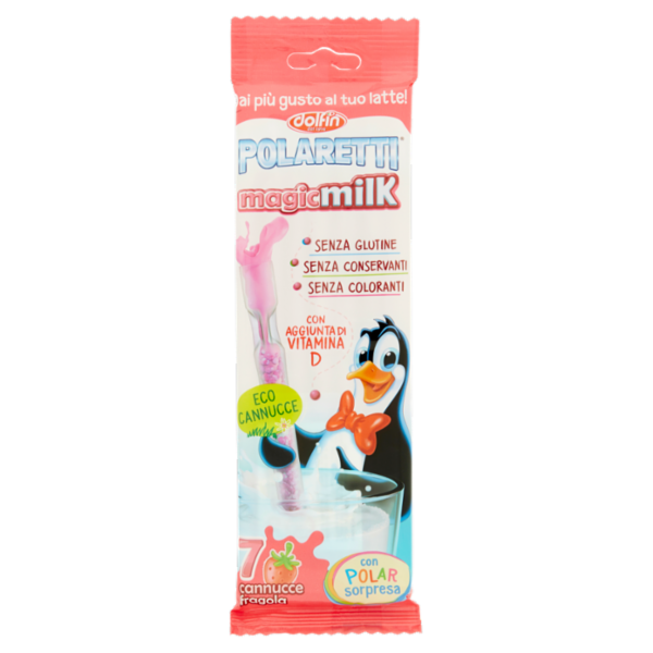 Polaretti magicmilk cannucce fragola 7 x 6,5 g